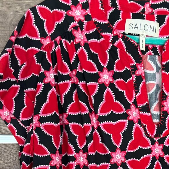 Saloni Ashley B Printed Cotton Dress - Size 16UK/12US - Picture 14 of 14